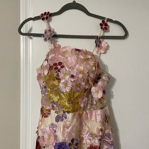 Elegant Floral Embroidered Maxi Dress